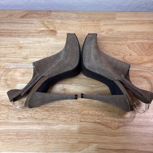 Pedro Garcia España Sandals Womens 40EU 9-9.5 Suede Ankle Strap Brown Peep Toe - Picture 5 of 9